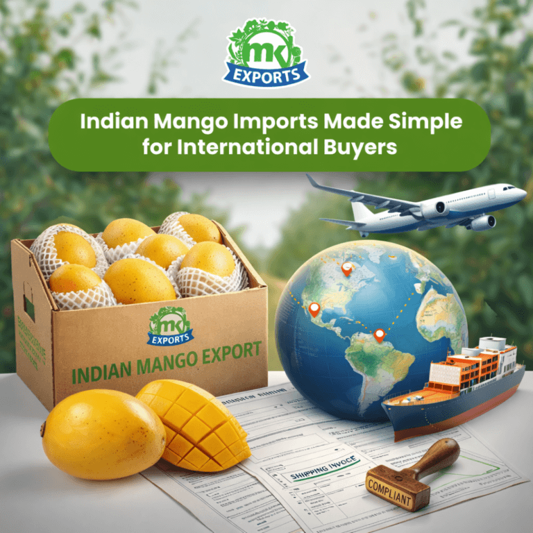 Popular Indian mango varieties for international markets including Alphonso and Kesar